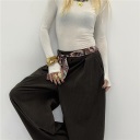 completo giacca over e pantalone modello wide leg velvet